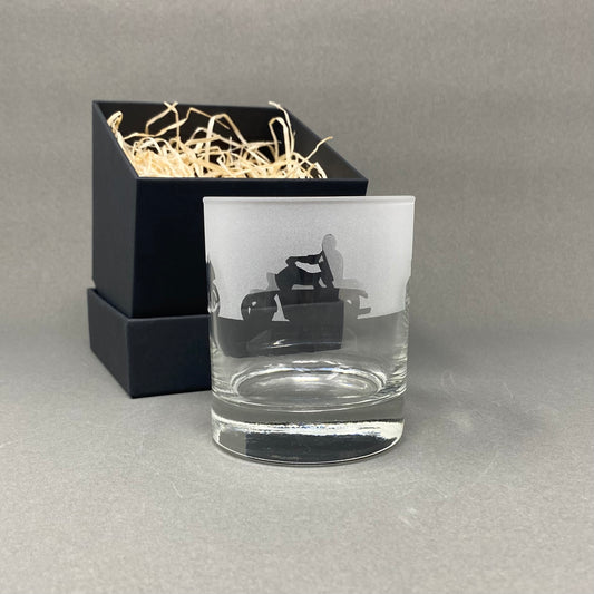 Motorbike and Rider Whisky Tumbler
