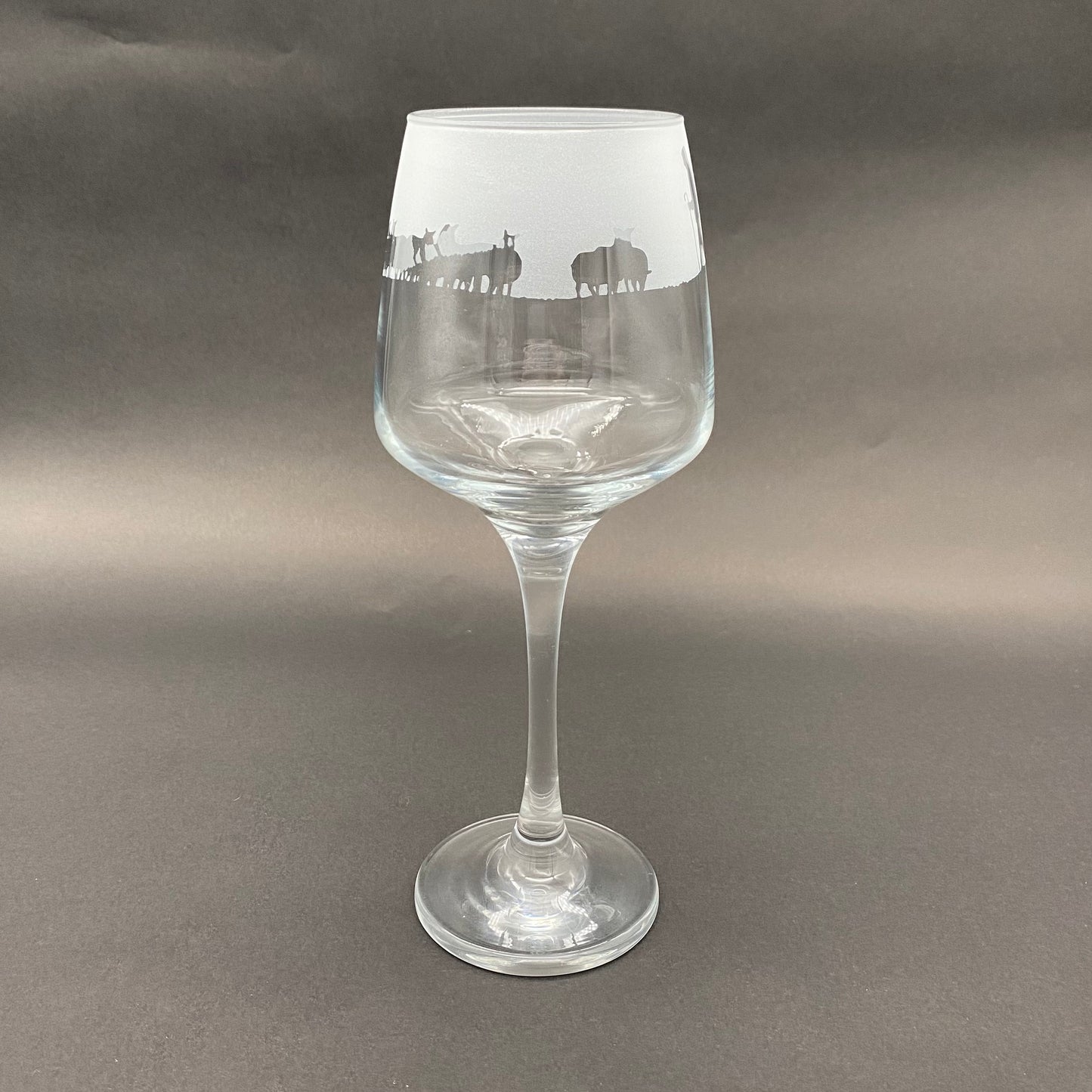 Sheep and Shepherd Wine Glass