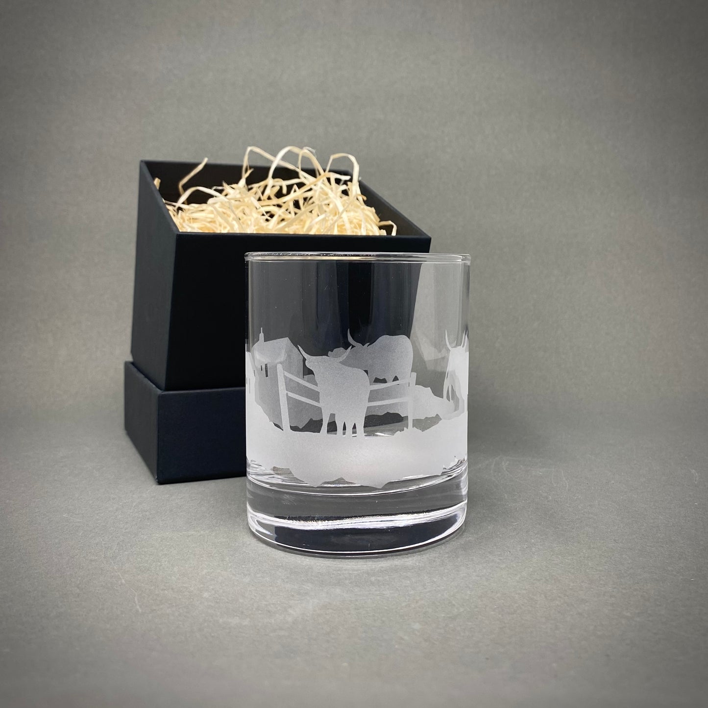 Highland Cow & Croft Whisky Tumbler