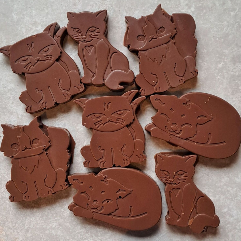 Milk Chocolate Cat Shapes