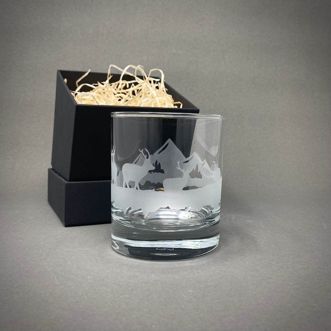 Stag & Hills (Middle placement) Whisky Tumbler