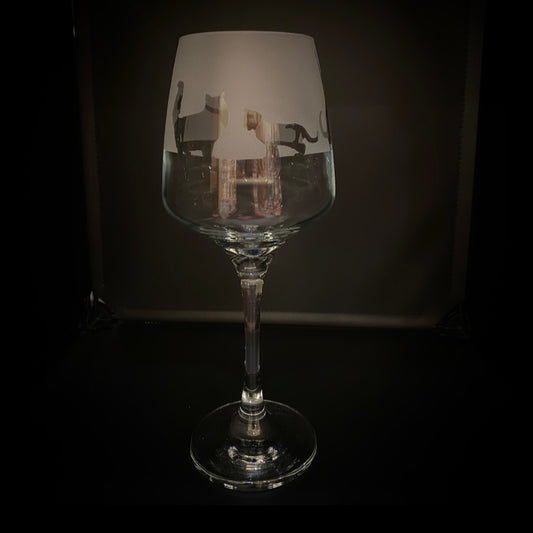 Cat Wine Glass