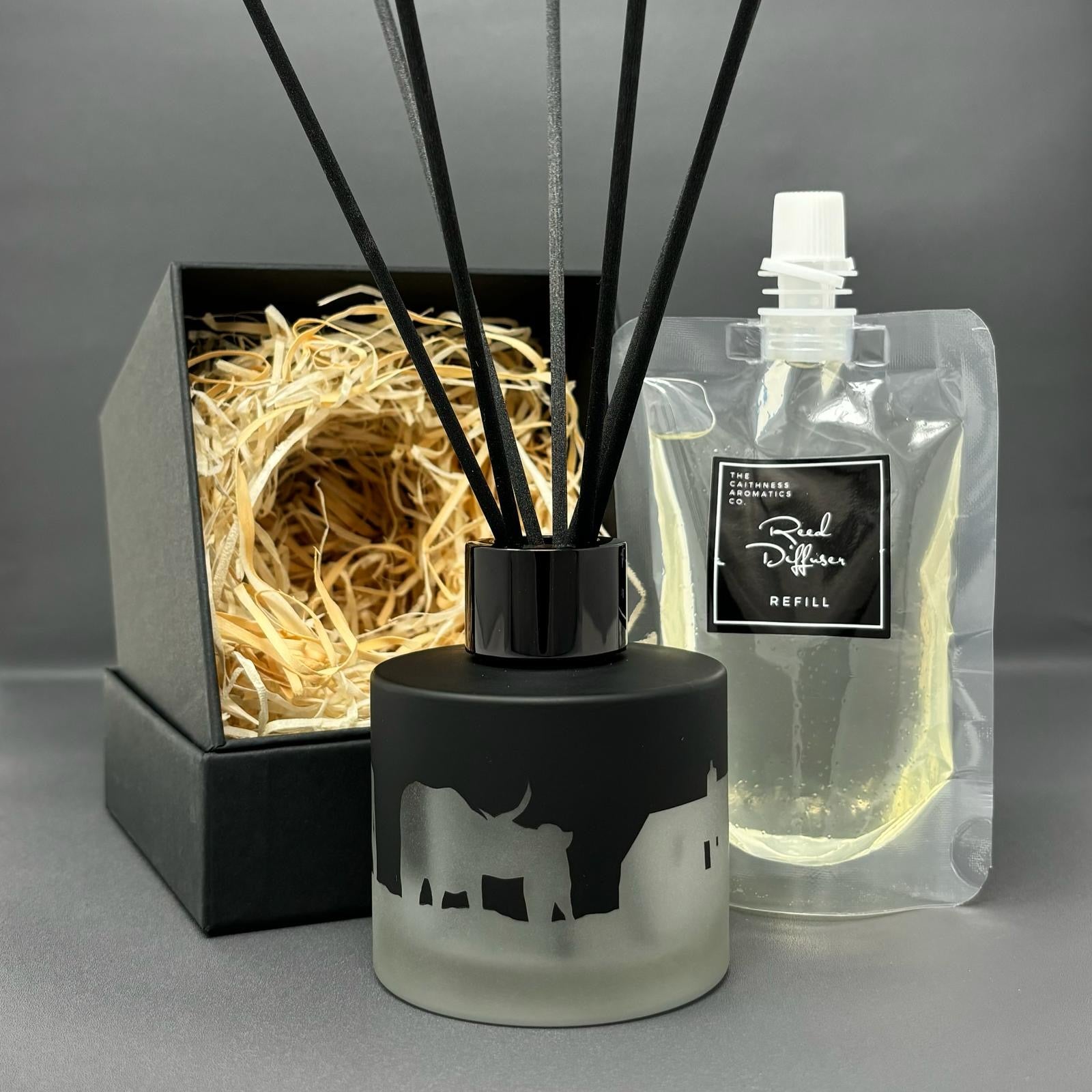 Highland Cow Reed Diffuser & refill pouch – Marks & Pencils