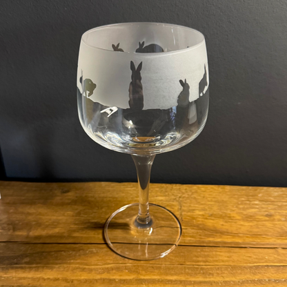 Bunny rabbit Gin Glass