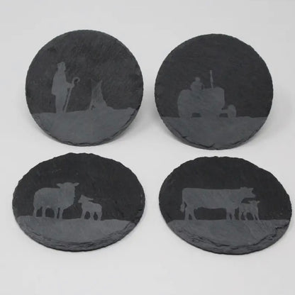 Farming Round Coaster Set