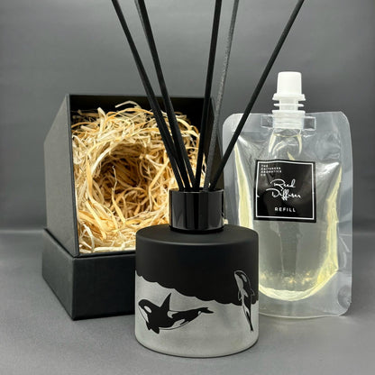 Orca Spotting Reed Diffuser & refill pouch