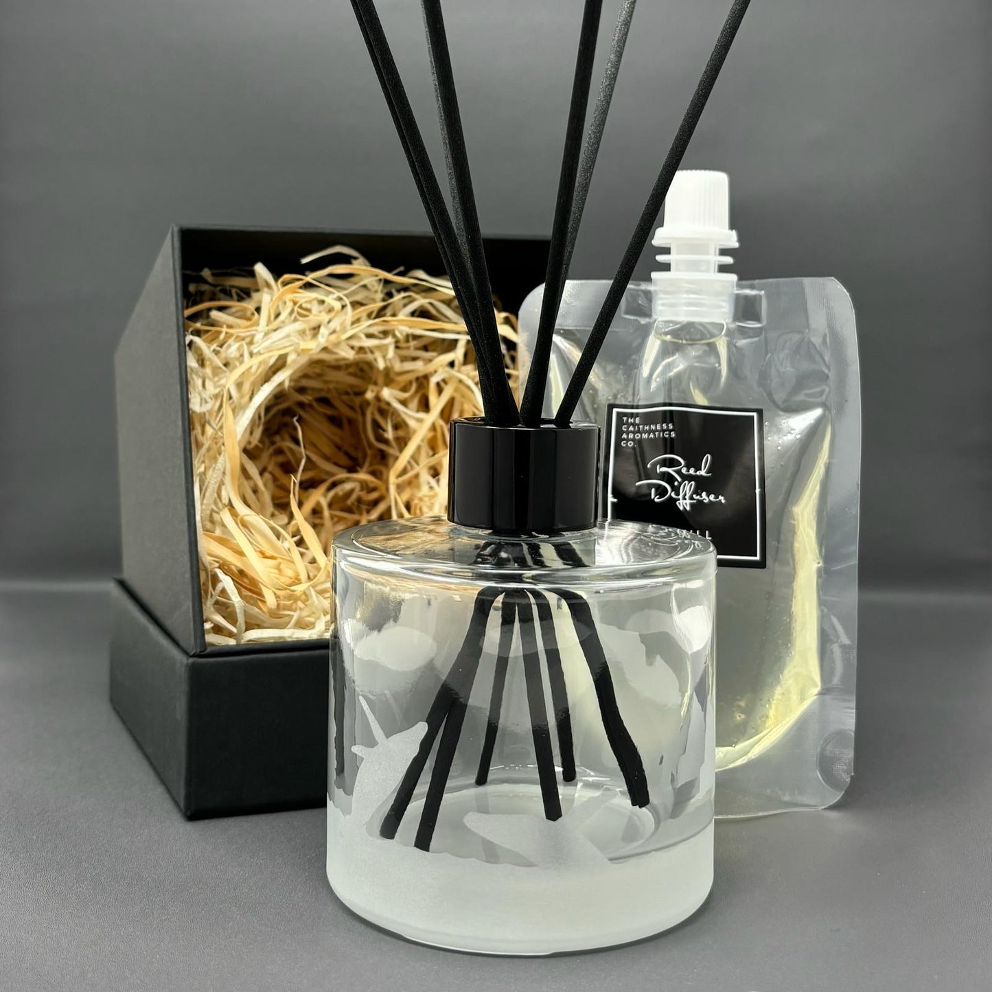 Duncansby Stacks Reed Diffuser (Clear) & refill pouch