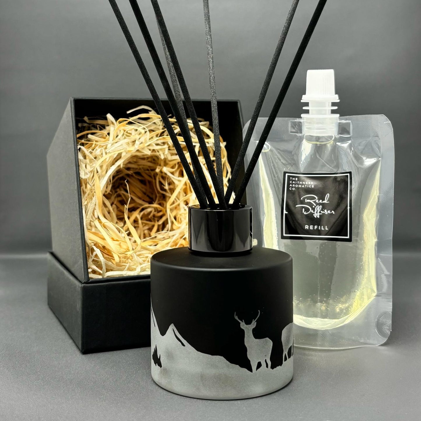 Stags in the Hills Reed Diffuser & refill pouch