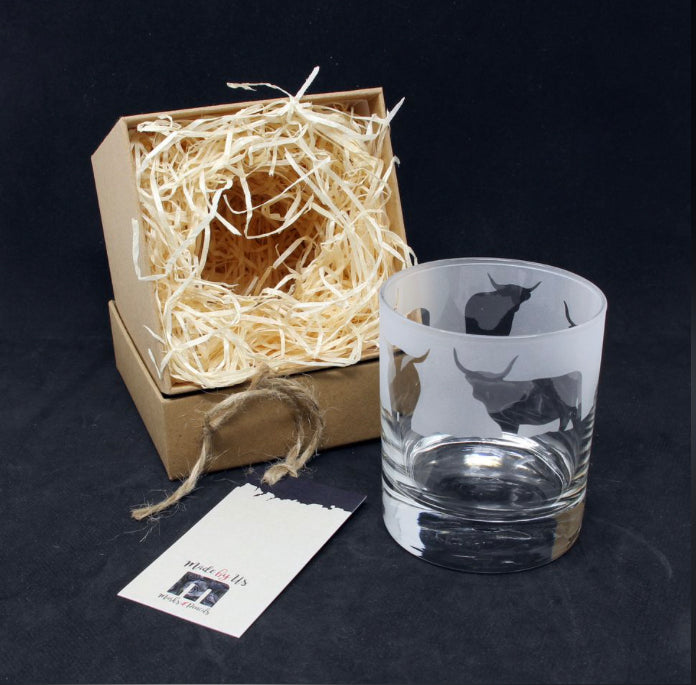 Classic Highland Cow Whisky Tumbler Upper