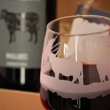 Load image into Gallery viewer, Highland Cow Wine Glass
