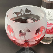 Load image into Gallery viewer, Grazing Horses Gin Glass
